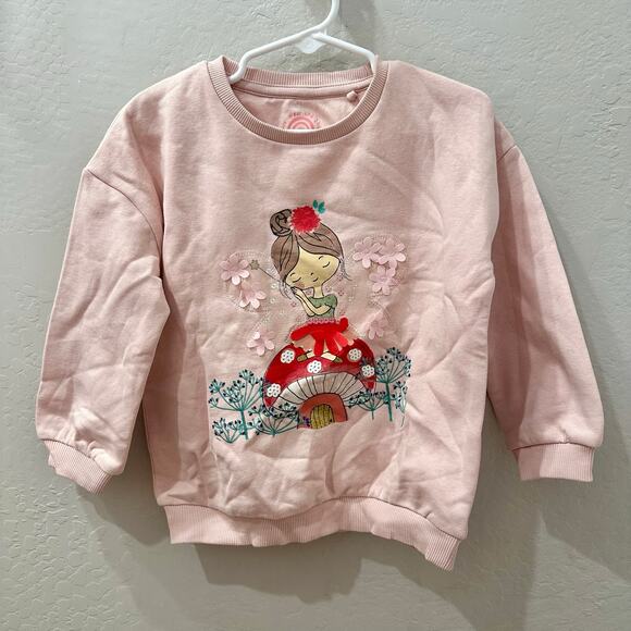 NWT F&F Pink Fairy Mushroom Woodland Sweatshirt - Picture 1 of 8